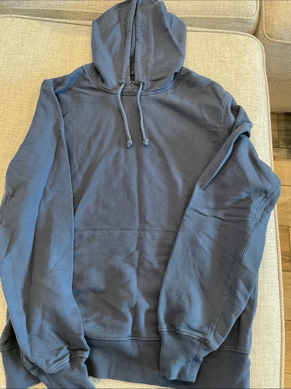 Jcrew Men's Navy Hooded Pullover Sweatshirt
